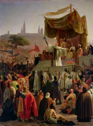San Bernardo predicando la Segunda Cruzada en Vézelay, 31 de marzo de 1146